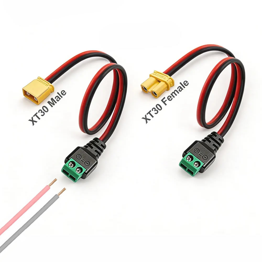 Drone Battery Connector - XT30 Erkek Dişi Konnektör Fişi, Lehimsiz