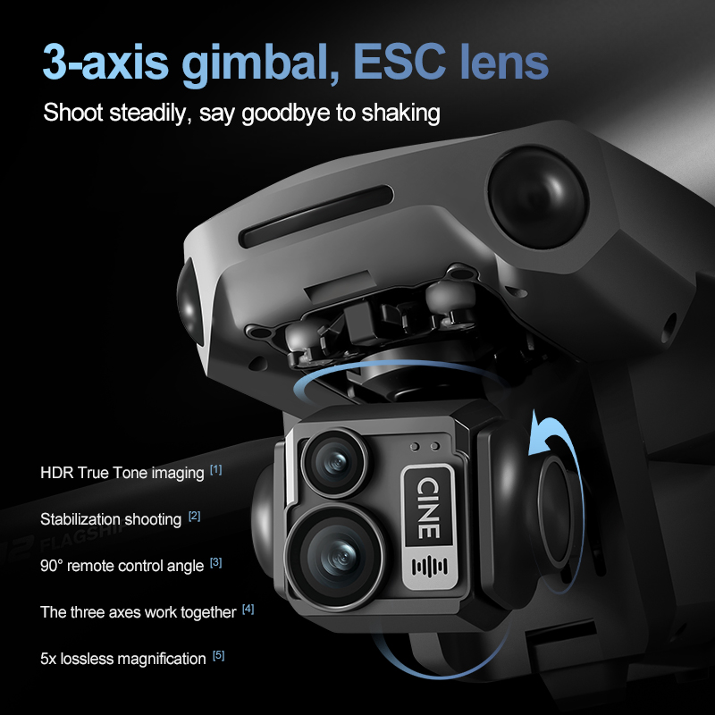 8K 3 Eksenli Gimbal Fırçasız 7 - Drone Battery Box incelemesi ve fiyatı