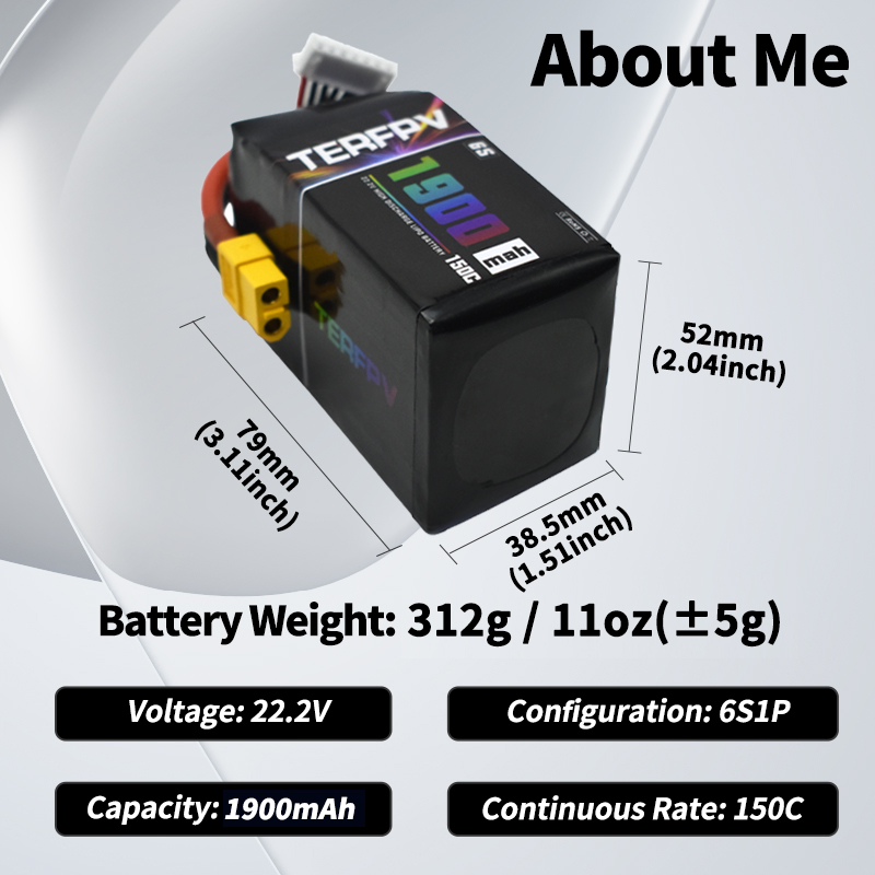 1/2 Adet TERFPV Lipo 6S 1900mA - Drone Battery Plate incelemesi ve fiyatı